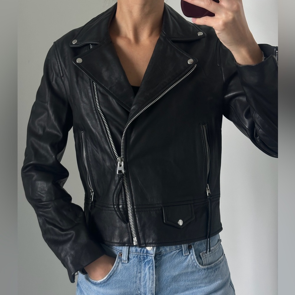Mango Leather Jacket - image 5